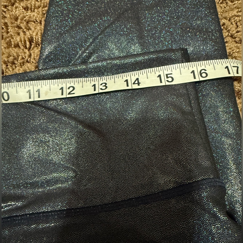Zyia Shine Blue Twilight Luxe Workout Leggings Size 16 - Picture 5 of 5
